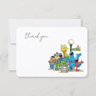 Invitation Baby shower Pals de rue Sésame Merci