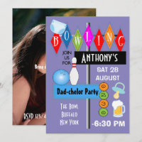 Baby shower papa chelor Retro Bowling Party
