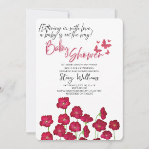 Invitation Baby-shower papillon