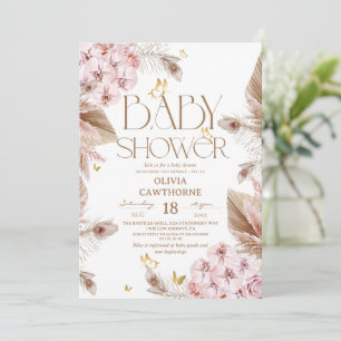Invitation Baby Shower Papillon