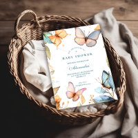 Baby Shower Papillon Aquarelle Douce