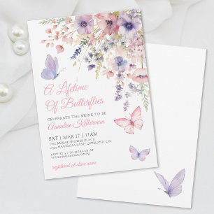 Invitation Baby Shower Papillon Fleur de Mariage