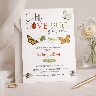 Invitation Baby Shower Papillon Petit Amour