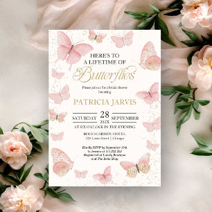 Invitation Baby Shower papillons pour un mariage