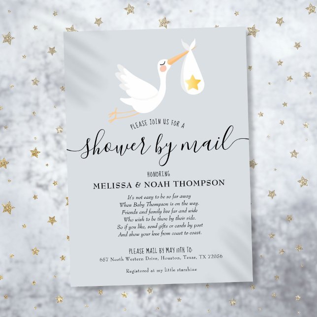 Invitation Baby shower Par Courrier Interurbain Sexe Neutre (Baby Shower By Mail Long Distance Gender Neutral Invitation)