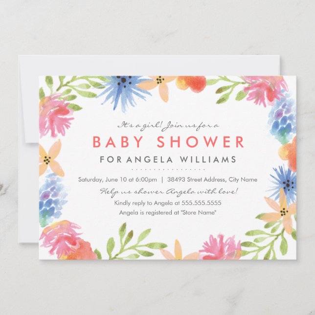Invitation Baby shower paradis (Devant)