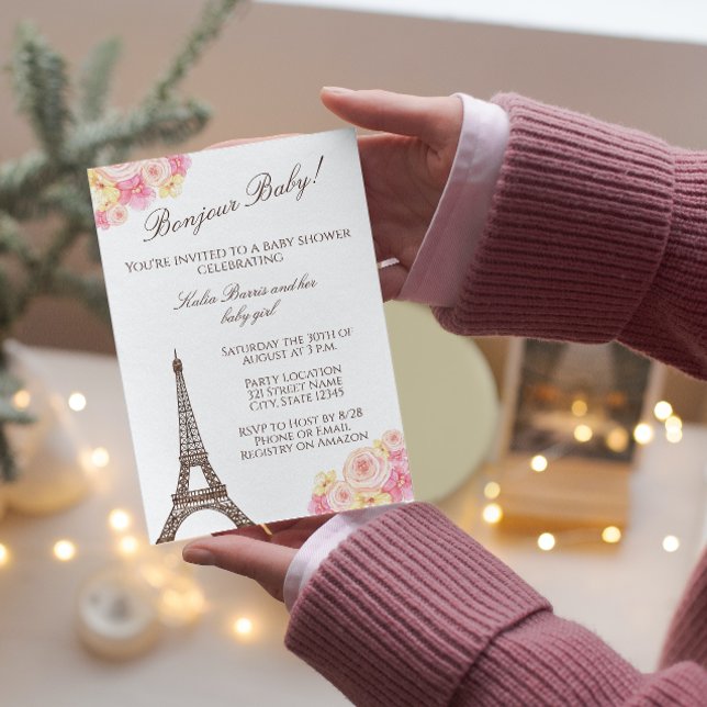 Invitation Baby shower Parisienne (Créateur téléchargé)