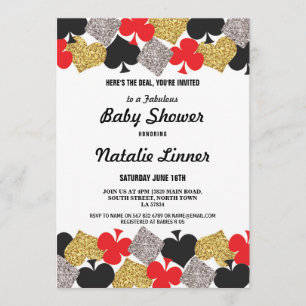 Invitation Baby shower Party Las Vegas Casino Royale Invitati