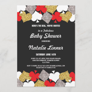 Invitation Baby shower Party Las Vegas Casino Royale Invitati