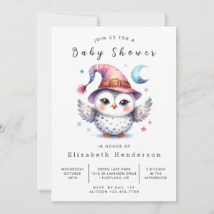 Invitation Baby shower Pastel Custom Owl