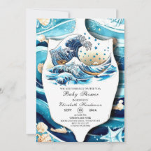 Baby shower Pastel Ocean Waves
