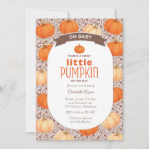 Baby Shower Patch de Citrouille d'Automne