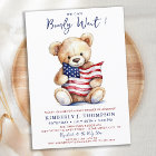 Baby shower Patriotique Teddy Bear rouge blanc