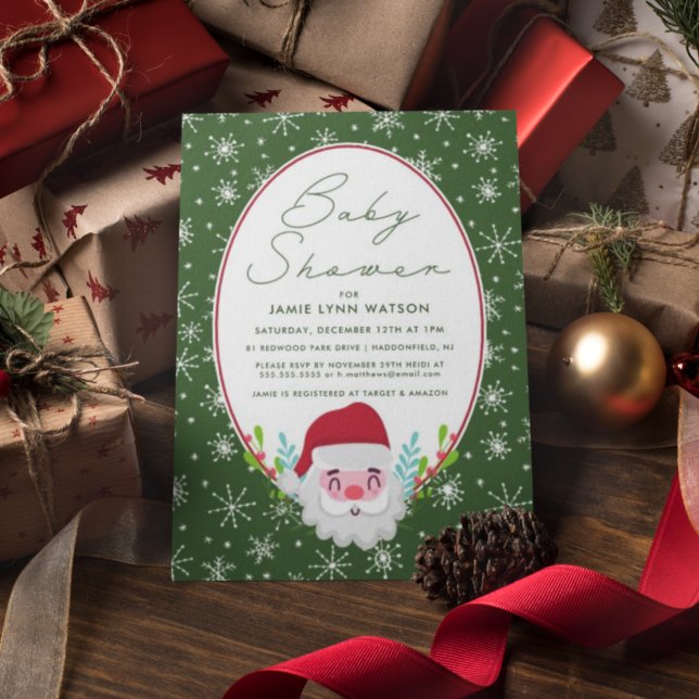 Invitation BABY SHOWER | Pattern de Snowflake (Créateur téléchargé)