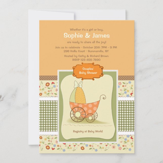 Invitation Baby shower pays (Devant)