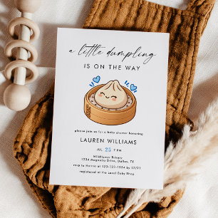 Invitation Baby Shower Petit Garçon Bleu Little Dumpling