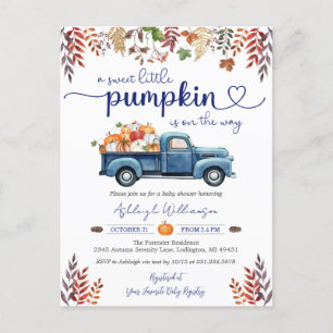 Invitation Baby shower petit garçon Citrouille