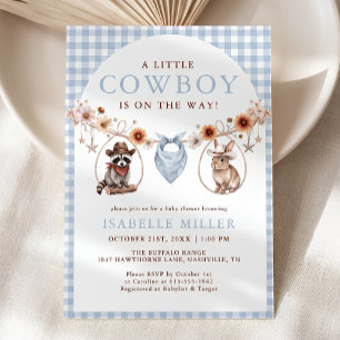Invitation Baby Shower Petit Garçon Cow-Boy
