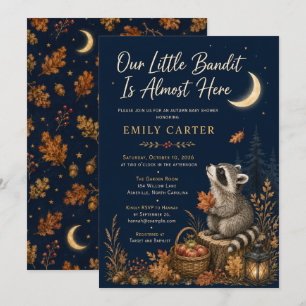 Invitation Baby Shower Petit Ourson d'Automne