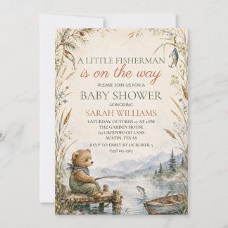 Invitation Baby Shower Petit Pêcheur