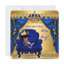Baby shower Petit Prince Royal Bleu Golden