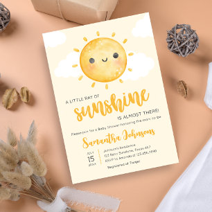 Invitation Baby Shower Petit Rayon de Soleil