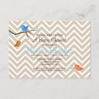 Invitation Baby shower| Petite Birdie|chevgrboy