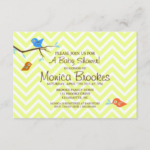 Invitation Baby shower  Petite Birdie cheville neu