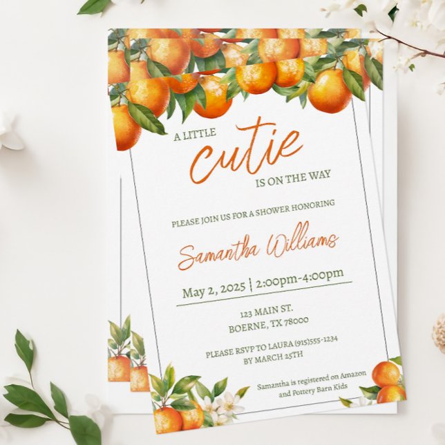 Invitation Baby Shower Petite Coquette (Little Cutie Baby Shower Invitation)