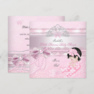 Invitation Baby Shower Petite Princesse Fille Papillon CC