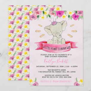 Invitation Baby shower Petites filles cacahuètes