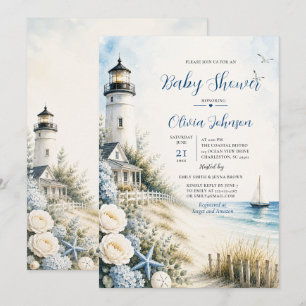 Invitation Baby Shower Phare Côtiers