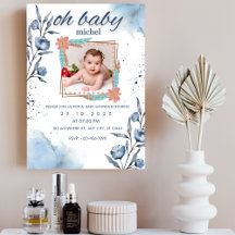 baby shower photo aquarelle neutre