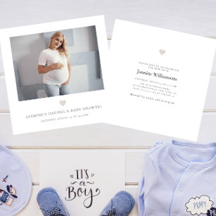 Invitation Baby shower photo miniature chic