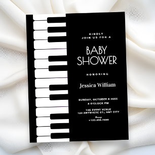 Invitation Baby shower piano