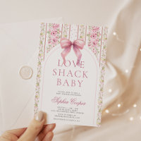 Baby shower Pink Bow Love Shack