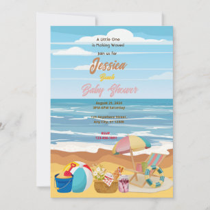 Invitation Baby shower plage