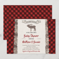 Baby shower Plaid sauvage d'orignaux ou de wapitis