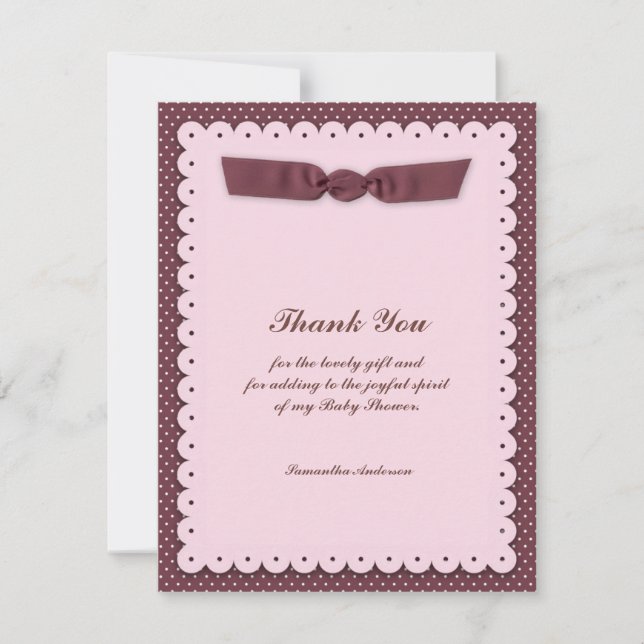 Invitation Baby shower plat Merci (Devant)