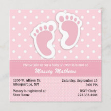 Baby shower Pointe Rose et Blanc élégant