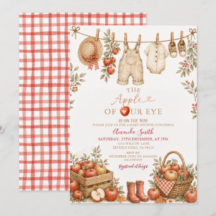 Invitation Baby Shower Pommes de Printemps de l'Automne