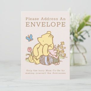 Invitation Baby shower Pooh & Piglet classique