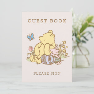 Invitation Baby shower Pooh & Piglet classique