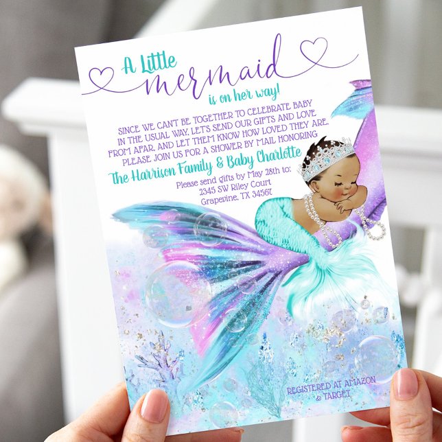 Invitation Baby shower postal de la femme de ménage ethnique (Créateur téléchargé)