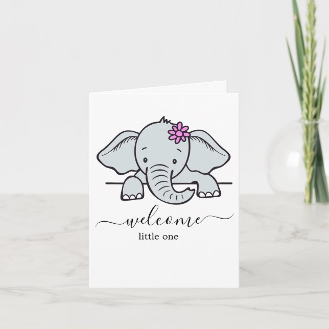 Invitation baby shower pour bébé fille rose - impr (Devant)