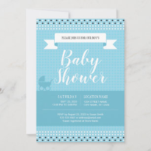 Invitation baby shower pour bébé garçon