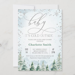 Invitation Baby shower pour bébé sauvage d'hiver