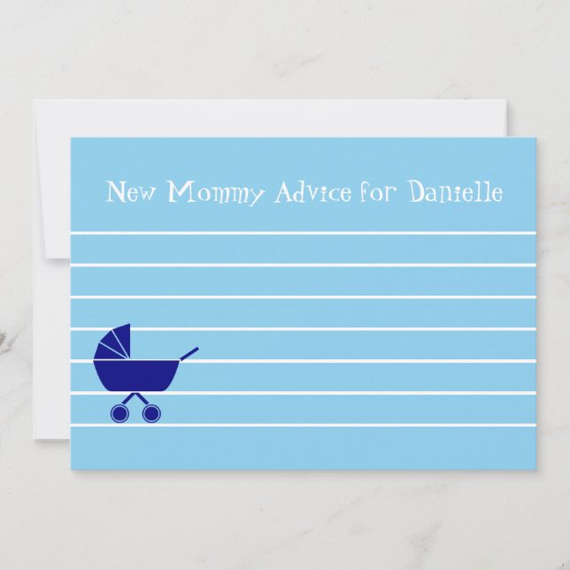 Invitation Baby shower pour garçons personnalisés Nouvelles c (Devant)