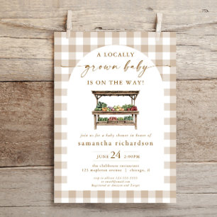 Invitation Baby shower pour les agriculteurs locaux, sans dis