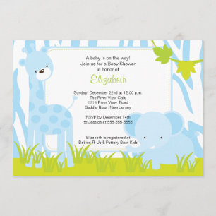 Invitation Baby shower pour les animaux de la Jung